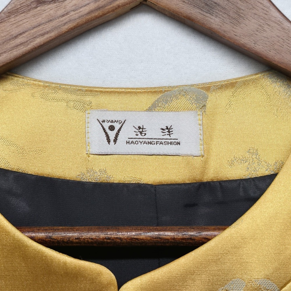 Haoyang Fashion Women's Chinese Yellow Tang Suit Jacket Size Medium - Picture 4 of 9